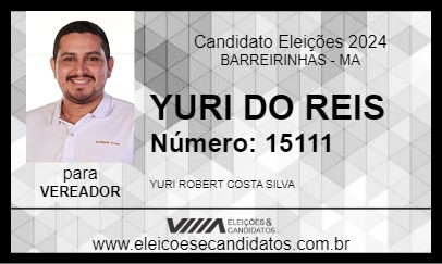 Candidato YURI DO REIS  2024 - BARREIRINHAS - Eleições