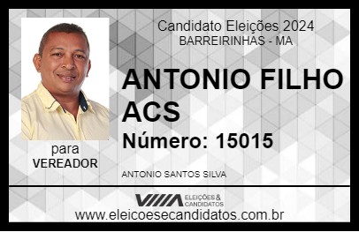 Candidato ANTONIO FILHO ACS  2024 - BARREIRINHAS - Eleições