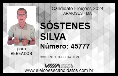 Candidato SÓSTENES SILVA 2024 - ARAIOSES - Eleições