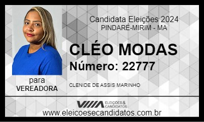 Candidato CLÉO MODAS 2024 - PINDARÉ-MIRIM - Eleições