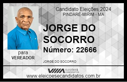 Candidato JORGE DO SOCORRO 2024 - PINDARÉ-MIRIM - Eleições