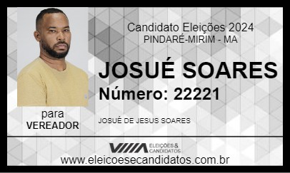 Candidato JOSUÉ CASA DO DRINK 2024 - PINDARÉ-MIRIM - Eleições