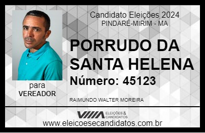 Candidato PORRUDO DA SANTA HELENA 2024 - PINDARÉ-MIRIM - Eleições