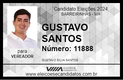 Candidato GUSTAVO SANTOS 2024 - BARREIRINHAS - Eleições