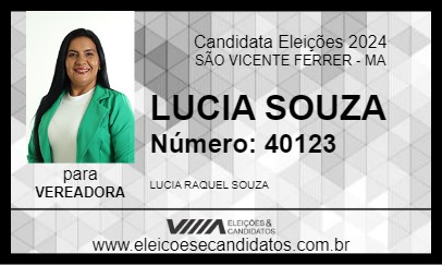 Candidato LUCIA SOUZA 2024 - SÃO VICENTE FERRER - Eleições