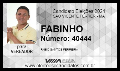 Candidato FABINHO 2024 - SÃO VICENTE FERRER - Eleições