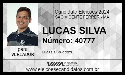 Candidato LUCAS SILVA 2024 - SÃO VICENTE FERRER - Eleições