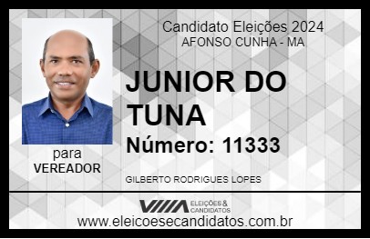 Candidato JUNIOR DO TUNA 2024 - AFONSO CUNHA - Eleições