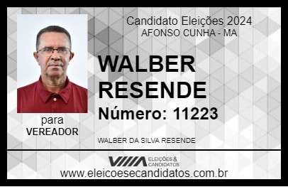 Candidato WALBER RESENDE 2024 - AFONSO CUNHA - Eleições