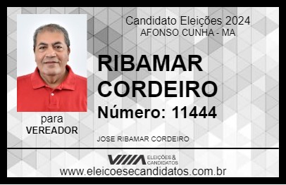 Candidato RIBAMAR CORDEIRO 2024 - AFONSO CUNHA - Eleições