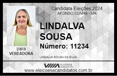 Candidato LINDALVA SOUSA 2024 - AFONSO CUNHA - Eleições