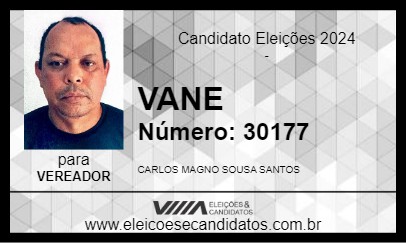 Candidato VANE 2024 - SÃO BENEDITO DO RIO PRETO - Eleições