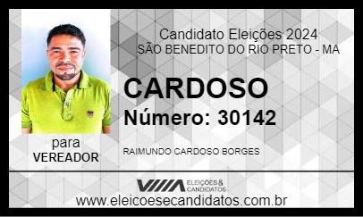 Candidato CARDOSO 2024 - SÃO BENEDITO DO RIO PRETO - Eleições