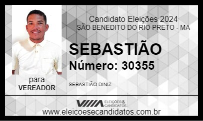 Candidato SEBASTIÃO 2024 - SÃO BENEDITO DO RIO PRETO - Eleições