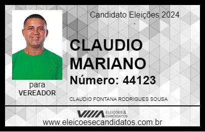 Candidato CLAUDIO MARIANO 2024 - BARREIRINHAS - Eleições