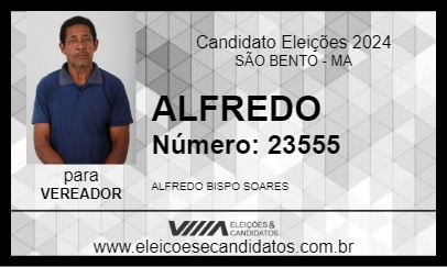 Candidato ALFREDO 2024 - SÃO BENTO - Eleições