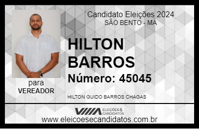 Candidato HILTON BARROS 2024 - SÃO BENTO - Eleições