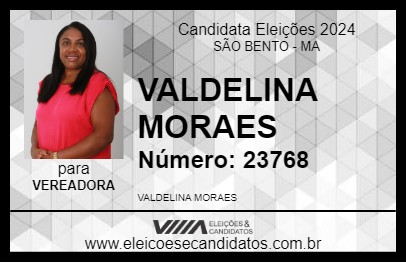 Candidato VALDELINA MORAES 2024 - SÃO BENTO - Eleições