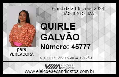 Candidato QUIRLE GALVÃO 2024 - SÃO BENTO - Eleições