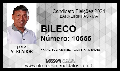 Candidato BILECO 2024 - BARREIRINHAS - Eleições