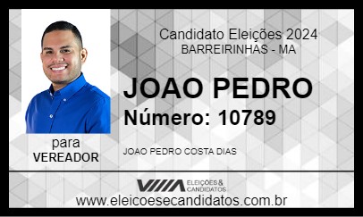 Candidato JOÃO PEDRO 2024 - BARREIRINHAS - Eleições