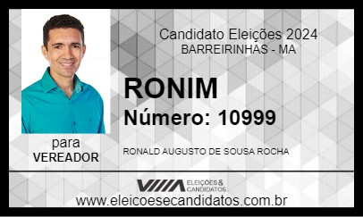 Candidato RONIN 2024 - BARREIRINHAS - Eleições