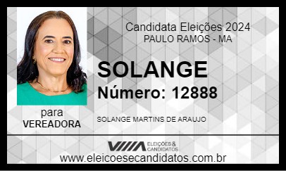 Candidato SOLANGE 2024 - PAULO RAMOS - Eleições