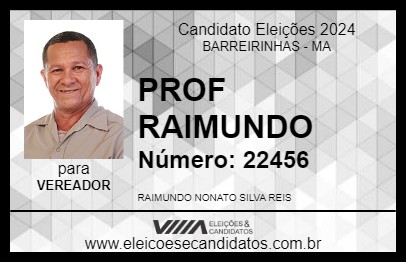 Candidato PROF RAIMUNDO 2024 - BARREIRINHAS - Eleições