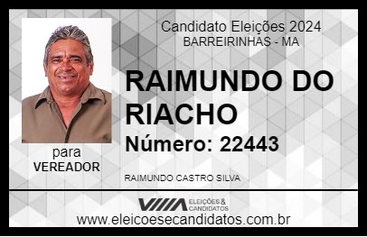 Candidato RAIMUNDO DO RIACHO 2024 - BARREIRINHAS - Eleições