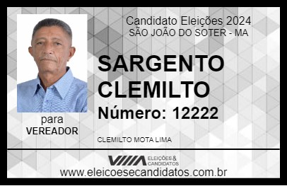 Candidato SARGENTO CLEMILTO 2024 - SÃO JOÃO DO SOTER - Eleições