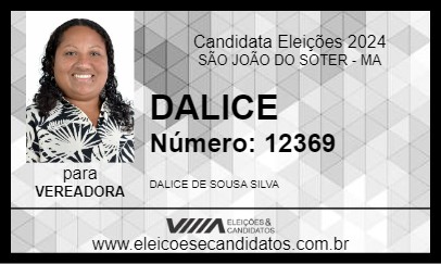 Candidato DALICE 2024 - SÃO JOÃO DO SOTER - Eleições