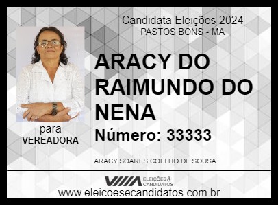 Candidato ARACY DO RAIMUNDO DO NENA 2024 - PASTOS BONS - Eleições