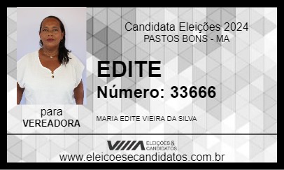 Candidato EDITE 2024 - PASTOS BONS - Eleições