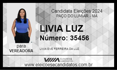 Candidato LIVIA LUZ 2024 - PAÇO DO LUMIAR - Eleições