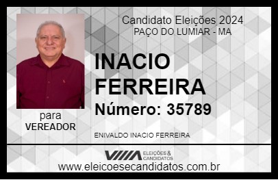 Candidato INACIO FERREIRA 2024 - PAÇO DO LUMIAR - Eleições