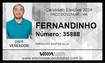 Candidato FERNANDINHO 2024 - PAÇO DO LUMIAR - Eleições