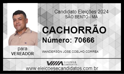 Candidato CACHORRÃO 2024 - SÃO BENTO - Eleições