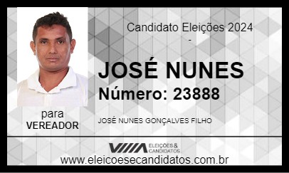 Candidato JOSÉ NUNES 2024 - BARREIRINHAS - Eleições