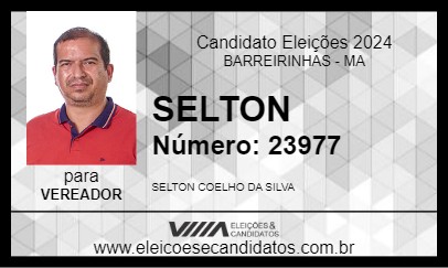 Candidato SELTON 2024 - BARREIRINHAS - Eleições