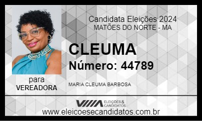 Candidato CLEUMA 2024 - MATÕES DO NORTE - Eleições