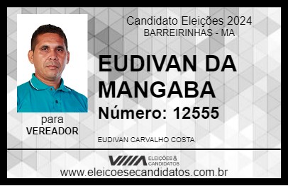 Candidato EUDIVAN DA MANGABA 2024 - BARREIRINHAS - Eleições