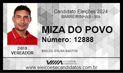 Candidato MIZA DO POVO 2024 - BARREIRINHAS - Eleições