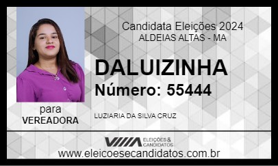 Candidato DALUIZINHA 2024 - ALDEIAS ALTAS - Eleições