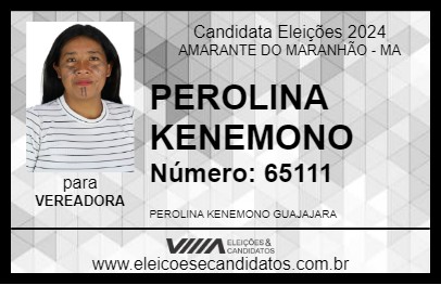 Candidato PEROLINA KENEMONO 2024 - AMARANTE DO MARANHÃO - Eleições