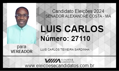 Candidato LUIS CARLOS 2024 - SENADOR ALEXANDRE COSTA - Eleições