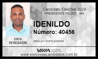 Candidato IDENILDO  2024 - PRESIDENTE MÉDICI - Eleições