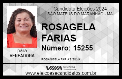 Candidato ROSAGELA FARIAS 2024 - SÃO MATEUS DO MARANHÃO - Eleições