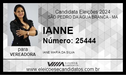 Candidato IANNE 2024 - SÃO PEDRO DA ÁGUA BRANCA - Eleições