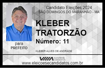 Candidato KLEBER TRATORZÃO 2024 - SÃO DOMINGOS DO MARANHÃO - Eleições