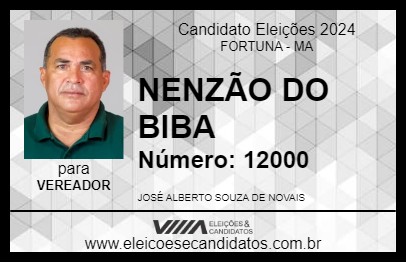 Candidato NENZÃO DO BIBA 2024 - FORTUNA - Eleições